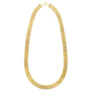 Bids.com 14k Yellow Gold Faceted Panther Link Chain Necklace Necklaces White Smoke 18 / Yellow Gold