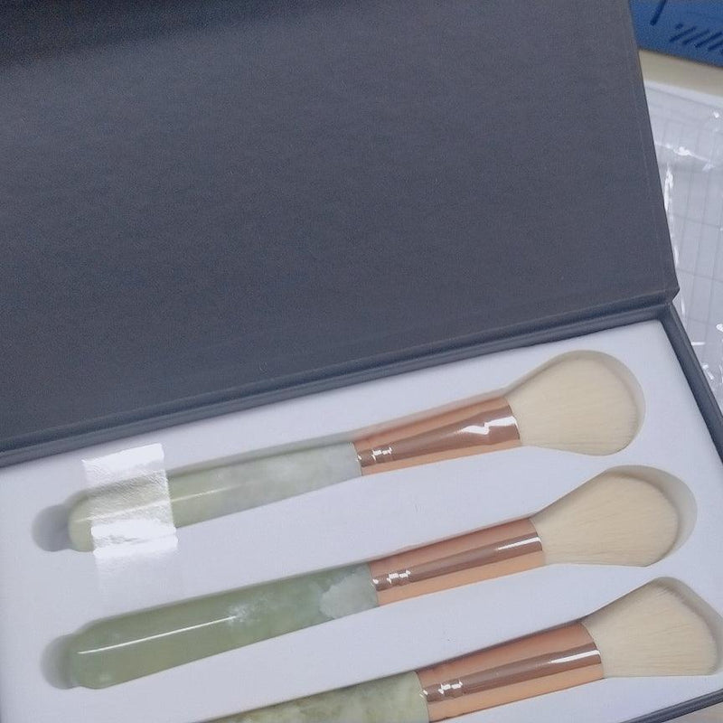 ZAQ Skin & Body Gemstone Make Up Brushes Make Up Dark Slate Gray Jade