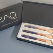 ZAQ Skin & Body Gemstone Make Up Brushes Make Up Dim Gray Amethyst,Rose Quartz,Black Obsidian,Jade