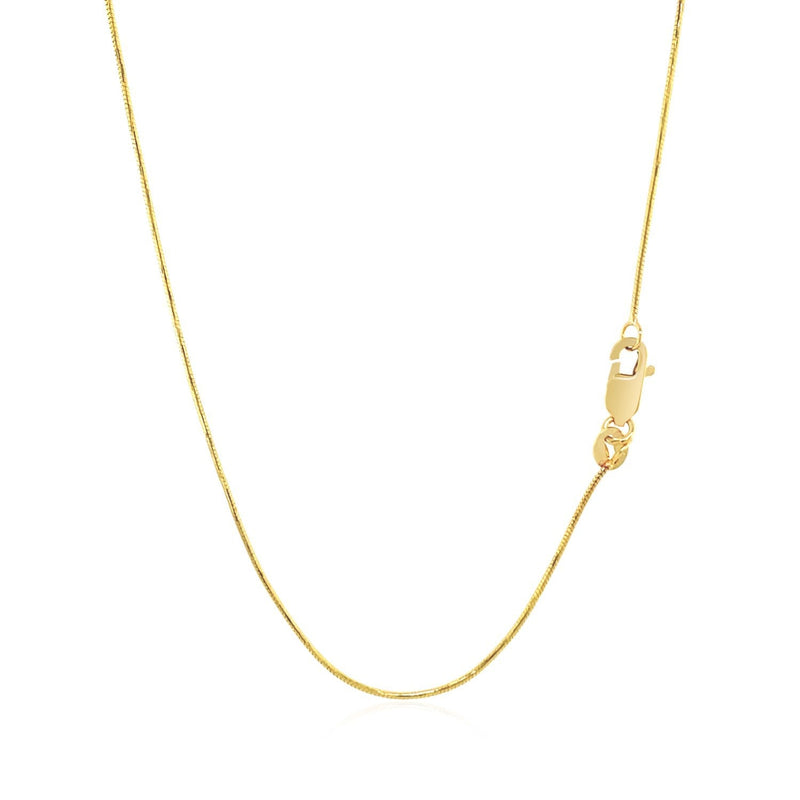 Bids.com 14k Yellow Gold Round Snake Chain 0.7mm Necklaces White Smoke 16 / Yellow Gold,18 / Yellow Gold,20 / Yellow Gold,One / Yellow Gold