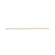 Bids.com 10k Yellow Gold 1/3 Cttw Diamond 3 Stone and X-Link Bracelet (I-J Color, I1-I2 Clarity) - 7.50" Inches Bracelets Light Gray Yellow.Gold / 7.5