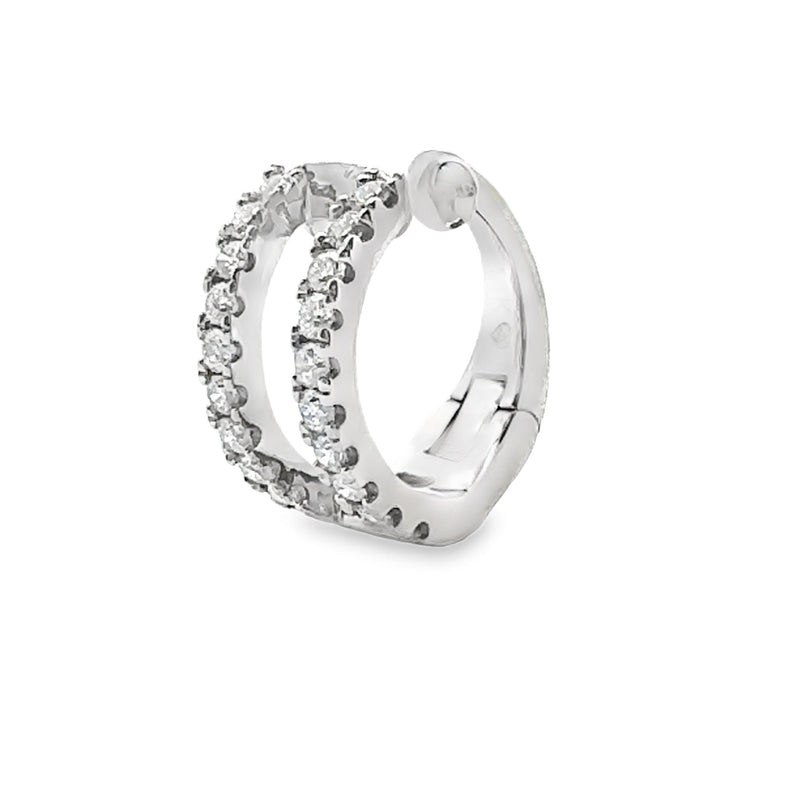 Bids.com .25ct Diamond Ear Cuff 14KT White Gold Earrings White Smoke