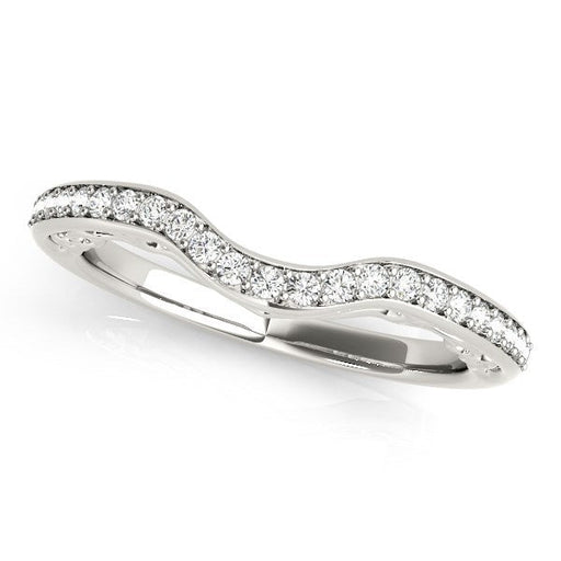 Bids.com 14k White Gold Prong Set Curved Diamond Wedding Ring (1/6 cttw) Rings White Smoke 3 / White Gold,3.5 / White Gold,4 / White Gold,4.5 / White Gold,5 / White Gold,5.5 / White Gold,6 / White Gold,6.5 / White Gold,7 / White Gold,7.5 / White Gold,8 / White Gold,8.5 / White Gold,9 / White Gold