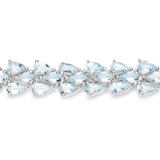 Bids.com 14.11 Carat Genuine Aquamarine .925 Sterling Silver Bracelet Bracelets White Smoke size 7.50,size 7.00,size 7.25