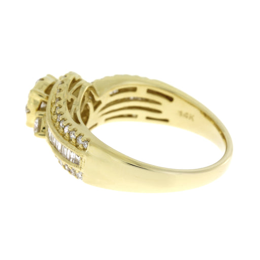 Bids.com 1.00ct Diamond Eng Only 14KT Yellow Gold Rings White Smoke 7.0