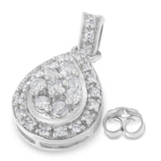 Bids.com 10k White Gold Round Cut Diamond Earrings (0.75 cttw, H-I Color, I1-I2 Clarity) Earrings White Smoke White.Gold / 0.75