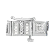 Bids.com 10K White Gold Round and Baguette Cut Diamond Bracelet (2.00 cttw, H-I Color, I2-I3 Clarity) Bracelets White Smoke White.Gold / 7