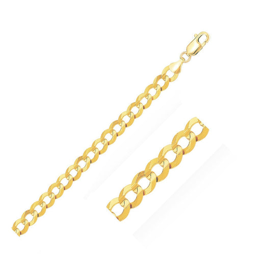 Bids.com 14k Yellow Gold Solid Curb Chain 10.0mm Necklaces White Smoke 22 / Yellow Gold,24 / Yellow Gold,One / Yellow Gold