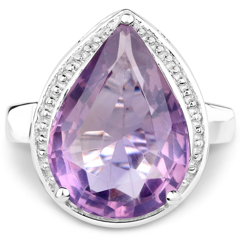 Bids.com 9.00 Carat Genuine Amethyst .925 Sterling Silver Ring Rings White Smoke size 6.00,size 7.00,size 9.00,size 8.00,size 5.00