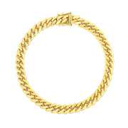 Bids.com 7.0mm 14k Yellow Gold Classic Miami Cuban Solid Bracelet Bracelets White Smoke 8.5 / Yellow Gold,9 / Yellow Gold