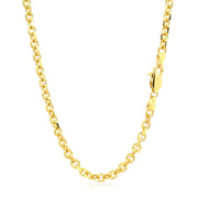Bids.com 4.0mm 14k Yellow Gold Diamond Cut Cable Link Chain Necklaces White Smoke 18 / Yellow Gold,20 / Yellow Gold,22 / Yellow Gold,24 / Yellow Gold