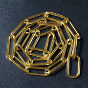 Bids.com 14k Yellow Gold Rounded Paperclip Chain Necklace Necklaces Dark Slate Gray 18 / Yellow Gold