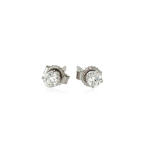 Bids.com 14k White Gold Diamond Four Prong Stud Earrings (1/4 cttw) Earrings White Smoke White Gold
