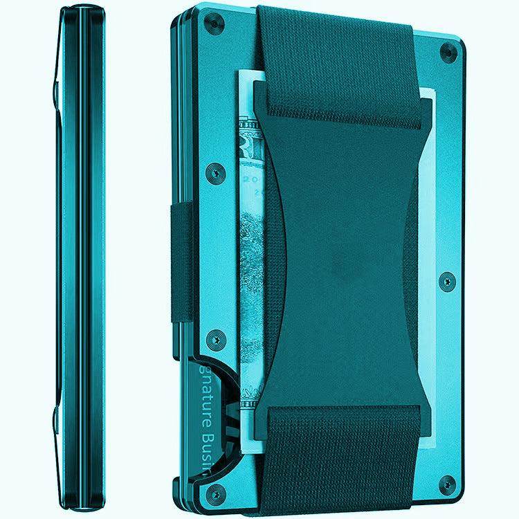 SmartPursue™ Carbon Fiber Wallet - RFID Blocking Metal Card Holder Card Wallet White Smoke Fluorescent Green
