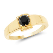 Bids.com 0.50 Carat Genuine Black Diamond .925 Sterling Silver Ring Rings White Smoke size 8.00,size 10.00,size 6.00,size 7.00,size 9.00,size 5.00