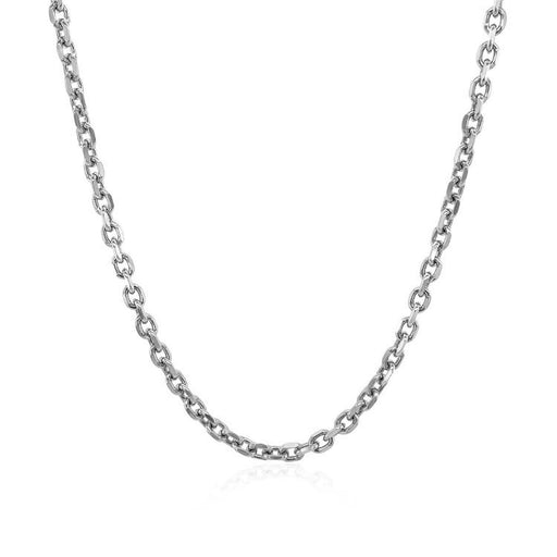 Bids.com 2.3mm 14k White Gold Diamond Cut Cable Link Chain Necklaces White Smoke 16 / White Gold,18 / White Gold,20 / White Gold,22 / White Gold,24 / White Gold,30 / White Gold,One / White Gold