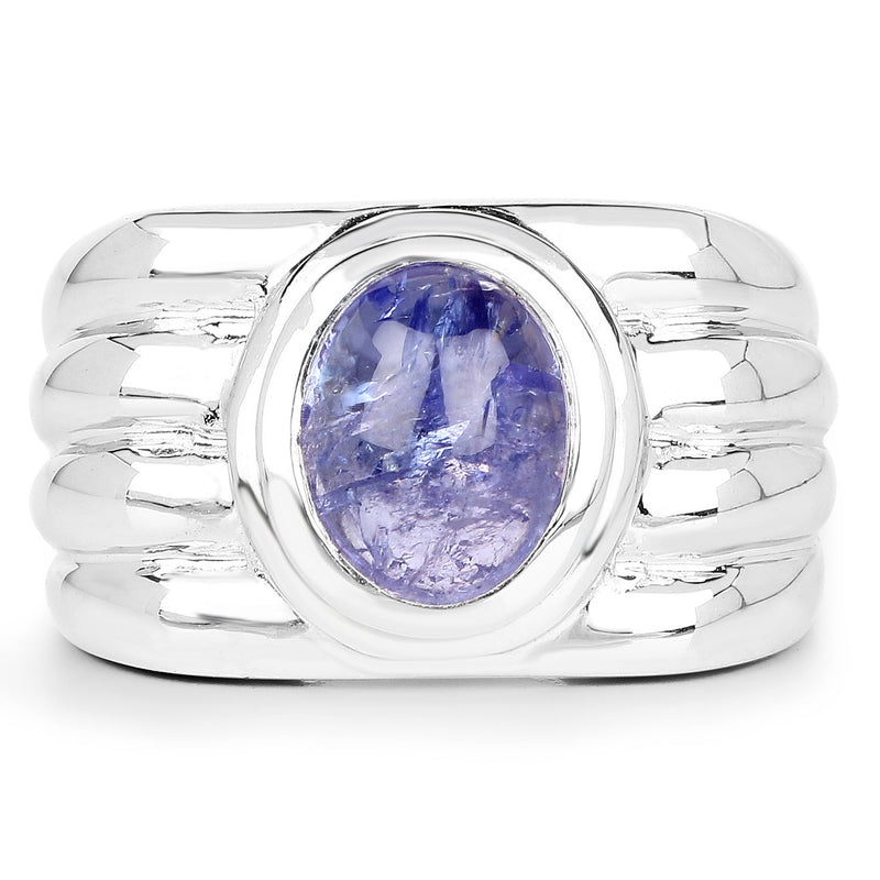Bids.com 3.55 Carat Genuine Tanzanite .925 Sterling Silver Ring Rings Lavender size 7.00,size 6.00,size 8.00,size 9.00