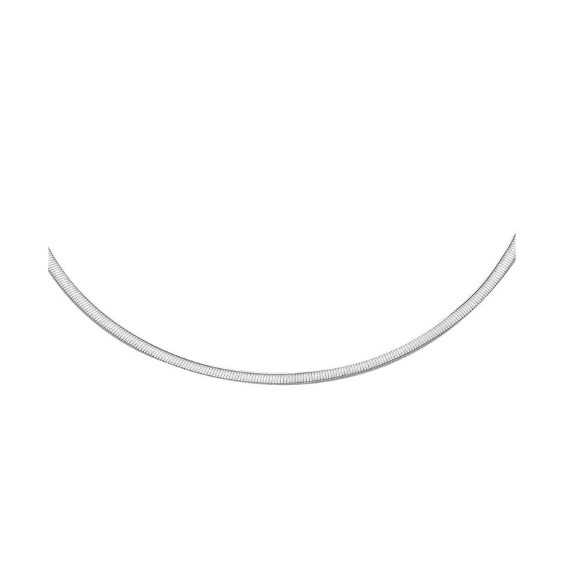 Bids.com 2.5mm 14k Two Tone Gold Reversible Omega Necklace Necklaces White Smoke 16 / Two-Tone Gold,18 / Two-Tone Gold