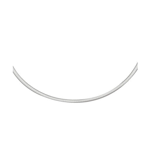 Bids.com 2.5mm 14k Two Tone Gold Reversible Omega Necklace Necklaces White Smoke 16 / Two-Tone Gold,18 / Two-Tone Gold