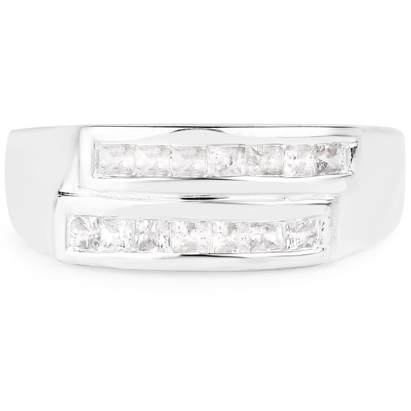 Bids.com 0.70 Carat Genuine White Sapphire .925 Sterling Silver Ring Rings Lavender size 6.00,size 7.00,size 8.00,size 9.00,size 5.00,size 10.00