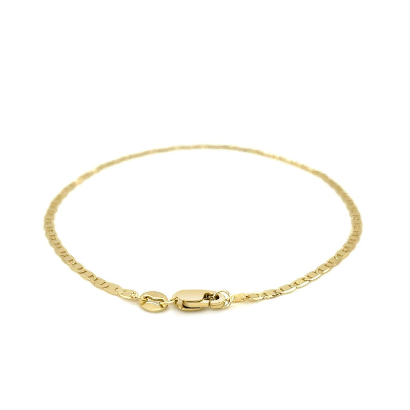Bids.com 10k Yellow Gold Mariner Link Anklet 1.7mm Accessories White Smoke 10 / Yellow Gold