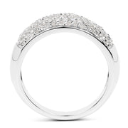 Bids.com 0.96 Carat Genuine White Diamond .925 Sterling Silver Ring Rings White Smoke size 6.00,size 8.00,size 9.00,size 7.00