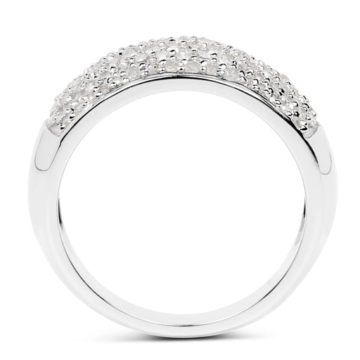 Bids.com 0.96 Carat Genuine White Diamond .925 Sterling Silver Ring Rings White Smoke size 6.00,size 8.00,size 9.00,size 7.00