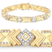 Bids.com 0.98 Carat Genuine White Diamond .925 Sterling Silver Bracelet Bracelets White Smoke size 9.25