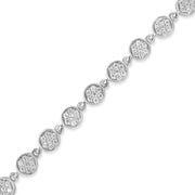 Bids.com .925 Sterling Silver 2.0 Cttw Round Diamond Link Bracelet (G-H Color, I1-I2 Clarity) - 7.25" Bracelets White Smoke White.Sterling Silver / 7.25