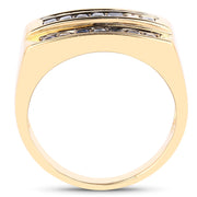 Bids.com 14K Yellow Gold Plated 1.05 Carat Genuine Blue Sapphire .925 Sterling Silver Ring Rings White Smoke size 7.00,size 6.00,size 8.00,size 9.00