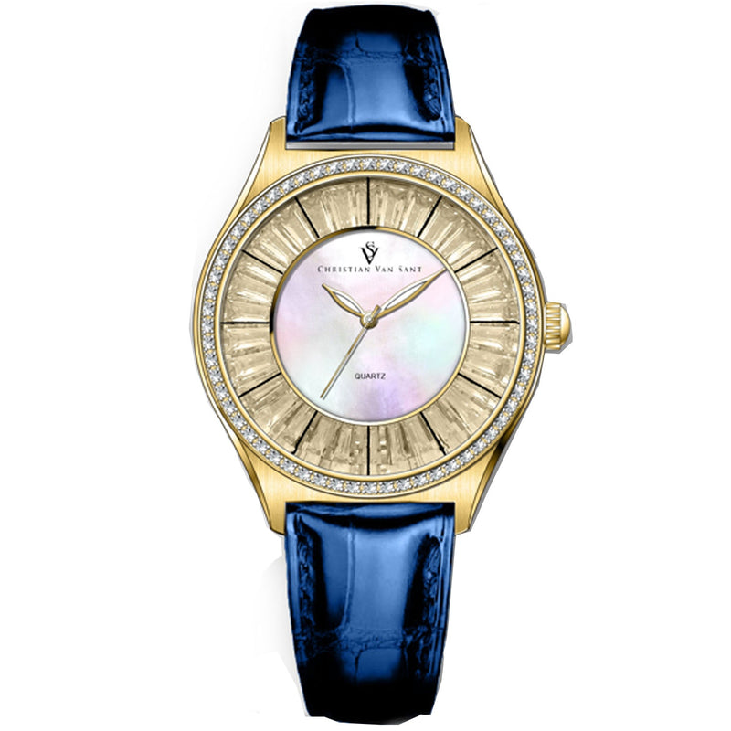 Bids.com Christian Van Sant Women's Luna Watches White Smoke