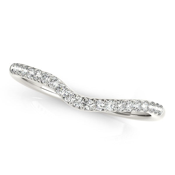 Bids.com 14k White Gold Curved Pave Diamond Wedding Ring (1/4 cttw) Rings White Smoke 3 / White Gold,3.5 / White Gold,4 / White Gold,4.5 / White Gold,5 / White Gold,5.5 / White Gold,6 / White Gold,6.5 / White Gold,7 / White Gold,7.5 / White Gold,8 / White Gold,8.5 / White Gold,9 / White Gold