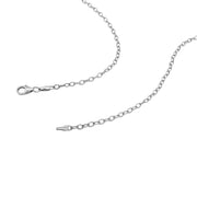 Bids.com 2.5mm 14k White Gold Pendant Chain with Textured Links Necklaces White Smoke 16 / White Gold,18 / White Gold,20 / White Gold,24 / White Gold