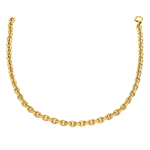 Bids.com 14k Yellow Gold Polished Cable Link Necklace Necklaces White Smoke 18 / Yellow Gold