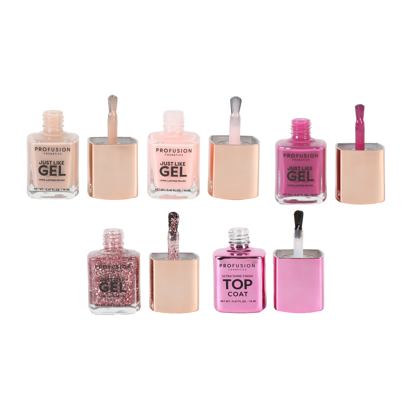 Profusion Cosmetics Shining Star Gel Effect Nail Polish Set Nail Polishes Thistle