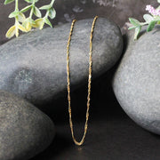 Bids.com 14k Yellow Gold Singapore Chain 1.5mm Necklaces Black 16 / Yellow Gold,18 / Yellow Gold,20 / Yellow Gold,24 / Yellow Gold