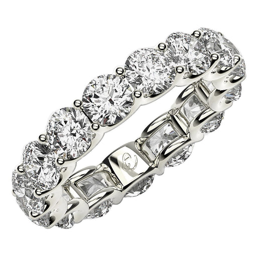 Bids.com Round Cut Lab Grown Diamond Eternity Ring in 14k White Gold (5 cttw FG/VS2) Rings White Smoke 4 / White Gold,4.5 / White Gold,5 / White Gold,5.5 / White Gold,6 / White Gold,6.5 / White Gold,7 / White Gold,7.5 / White Gold,8 / White Gold,8.5 / White Gold,9 / White Gold