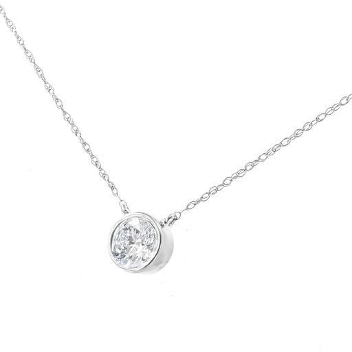 Bids.com .925 Sterling Silver 1/10 Cttw Round-Cut Diamond Bezel 18" Pendant Necklace (J-K Color, I1-I2 Clarity) Necklaces White Smoke Yellow.Sterling Silver / 18 / 0.5,Rose Plated .925 Sterling Silver / 18 / 0.1,Yellow.Sterling Silver / 18 / 0.2,Rose.Sterling Silver / 18 / 0.2,Yellow.Sterling Silver / 18 / 0.33,Sterling Silver / 18 / 0.05,Rose Plated .925 Sterling Silver / 18 / 0.01,Whi
