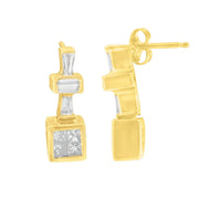 Bids.com 14K Yellow Gold 1 1/3 cttw Diamond Hoop Earrings (G-H, VS1-VS2) Earrings White Smoke Yellow.Gold / 1.33