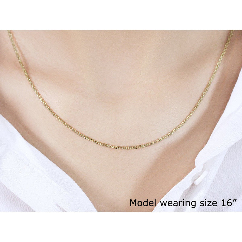 Bids.com 14k Yellow Gold Diamond Cut Cable Link Chain (1.50 mm) Necklaces Gray 16 / Yellow Gold,18 / Yellow Gold,20 / Yellow Gold,22 / Yellow Gold,24 / Yellow Gold,30 / Yellow Gold,26 / Yellow Gold