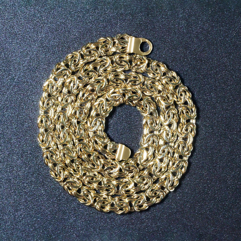 Bids.com 14k Yellow Gold Byzantine Motif Chain Necklace Necklaces Dark Slate Gray 18 / Yellow Gold,20 / Yellow Gold