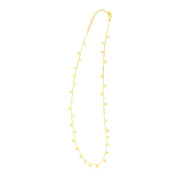 Bids.com 14K Yellow Gold Necklace with Dangling Stars Necklaces White Smoke 18 / Yellow Gold