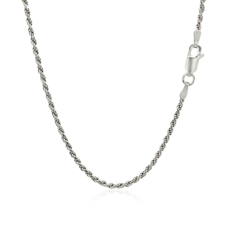 Bids.com Sterling Silver 1.8mm Diamond Cut Rope Style Chain Necklaces White Smoke 16 / Sterling Silver,18 / Sterling Silver,20 / Sterling Silver,24 / Sterling Silver,30 / Sterling Silver