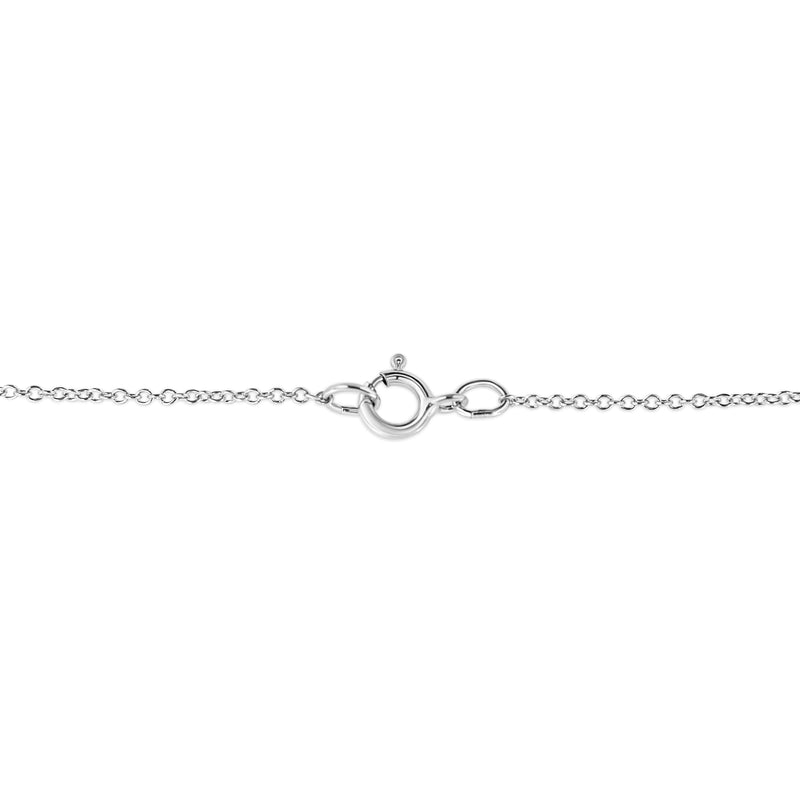 Bids.com .925 Sterling Silver Pave-Set Diamond Accent Kite Shape 18" Pendant Necklace (I-J Color, I1-I2 Clarity) Necklaces White Smoke White.Sterling Silver / 18