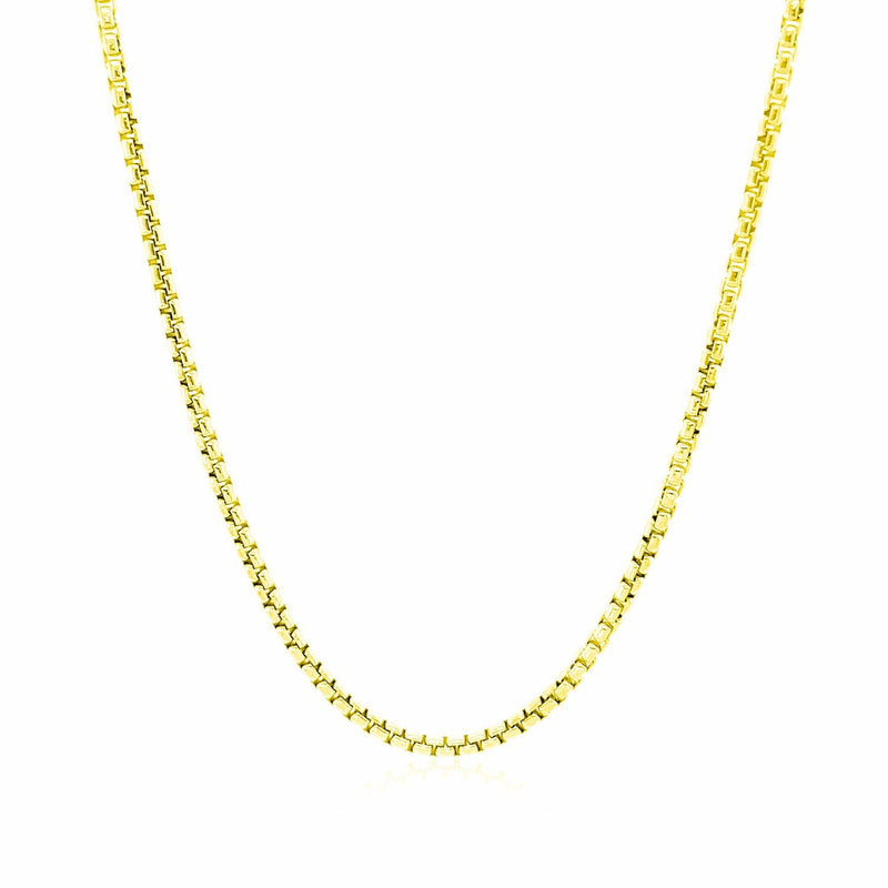 Bids.com 14k Yellow Gold Round Box Chain 1.7mm Necklaces White Smoke 16 / Yellow Gold,18 / Yellow Gold,20 / Yellow Gold,24 / Yellow Gold