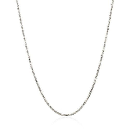 Bids.com 14k White Gold Adjustable Popcorn Chain 1.3mm Necklaces White Smoke 22 / White Gold,One / White Gold