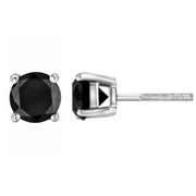 Bids.com .925 Sterling Silver 4.00 Cttw Round Brilliant-Cut Black Diamond Bezel-Set Stud Earrings with Screw Backs (Fancy Color-Enhanced, I2-I3 Clarity) Earrings White Smoke White.Sterling Silver / 3,White.Sterling Silver / 1.5,White.Sterling Silver / 4,White.Sterling Silver / 2,White.Sterling Silver / 1,White.Sterling Silver / 0.75,White.Sterling Silver / 1.25,White.Sterling Silver / 1.38,White.Sterling Silver / 2.5,White.St