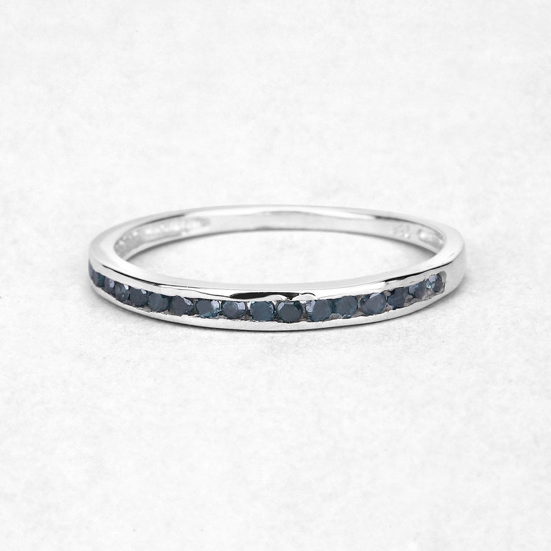 Bids.com 0.20 Carat Genuine Blue Diamond .925 Sterling Silver Ring Rings White Smoke size 7.00,size 8.00,size 9.00,size 5.00,size 5.50,size 6.50,size 7.75,size 8.50,size 6.00,size 6.75,size 10.50,size 10.75,size 10.00