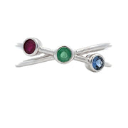 Bids.com .31ct Sapphire Ruby Ring 14KT White Gold Rings White Smoke 6.50