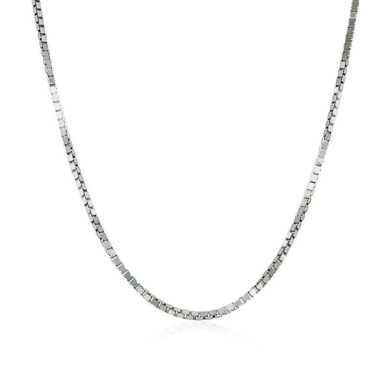 Bids.com 14k White Gold Classic Box Chain 1.1mm Necklaces White Smoke 16 / White Gold,18 / White Gold,20 / White Gold,22 / White Gold,24 / White Gold,30 / White Gold